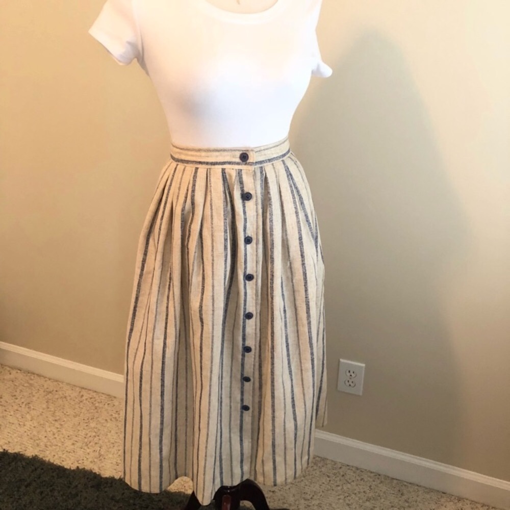 Canvas Midi Skirt